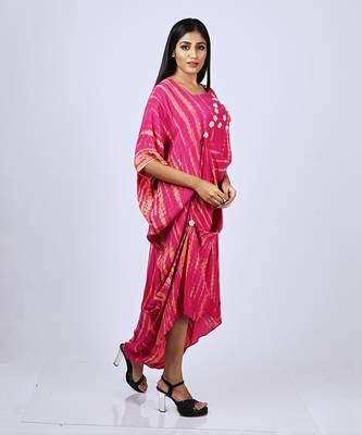 Hot Pink Tiedy Kaftan Kaftaan 3