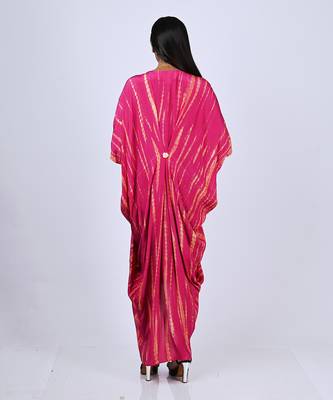 Hot Pink Tiedy Kaftan Kaftaan 5