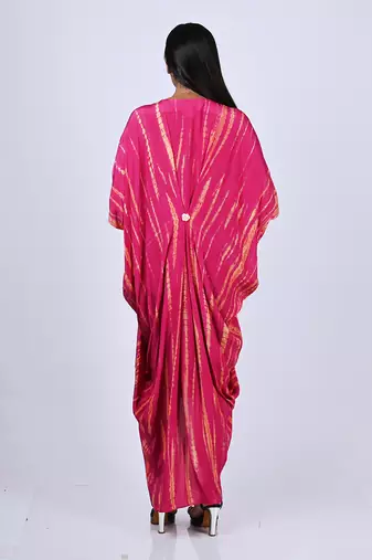Hot Pink Tiedy Kaftan Kaftaan