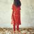 Gerua &  brick red kesari kurta set