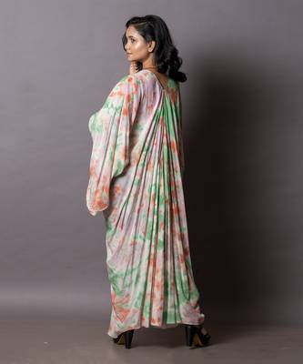 Multicolor Colourful Silk Oversized Kaftan  Kaftaan 4