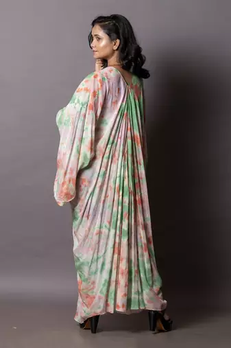 Multicolor Colourful Silk Oversized Kaftan  Kaftaan