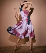 Lavender & Maroon Fairbun Dress Dress