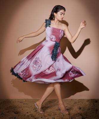 Lavender & Maroon Fairbun Dress Dress 2