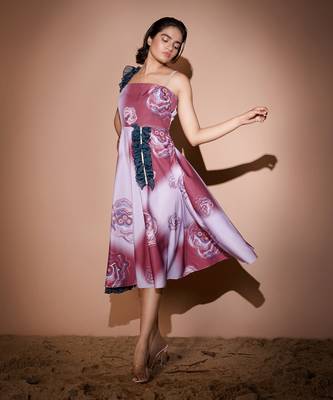 Lavender & Maroon Fairbun Dress Dress 3