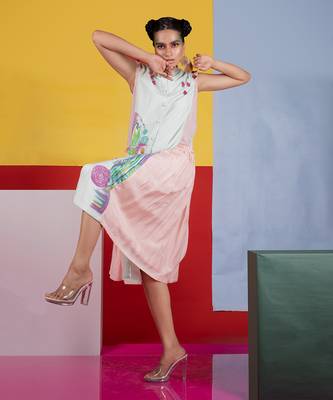 Mint Green ,Pastel Pink Lute Dress Dress 4