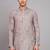 Lavender Blush Floral Print Linen Fabrics Men's Kurta