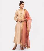 Rose beige kurta set