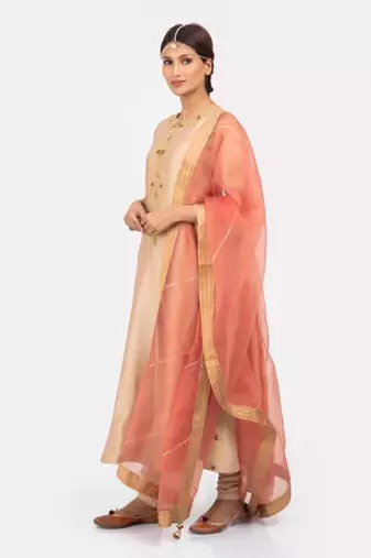 Rose beige kurta set