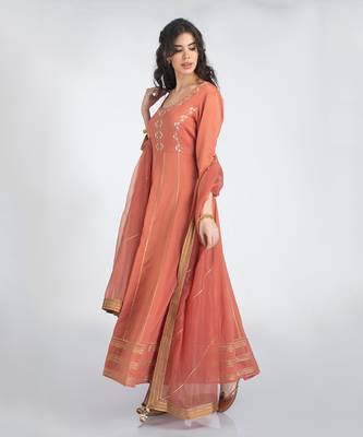 Rust anarkali set 2