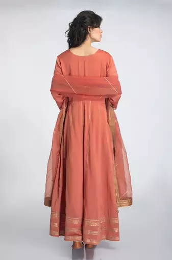 Rust anarkali set