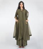 Moss green kurta set