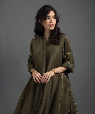 Moss green kurta set 5