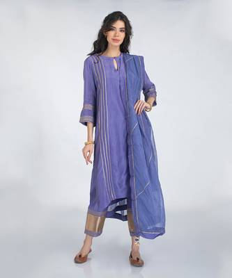 Neelam blue kurta set 1