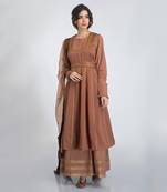 Brown anarkali set