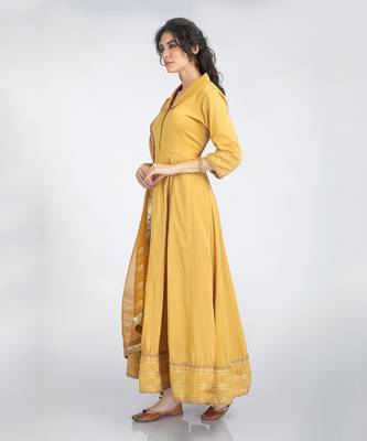 Golden beige anarkali set 2
