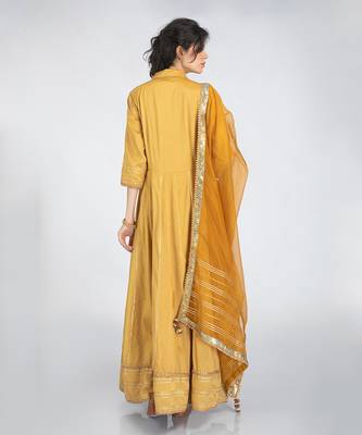 Golden beige anarkali set 4