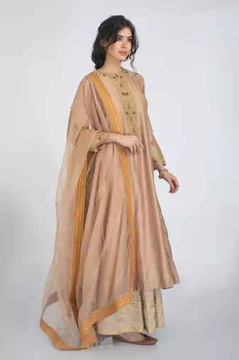 Rose beige kurta set