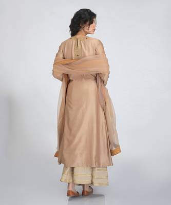 Rose beige kurta set 3