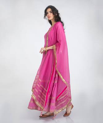 Taffy pink kurta set 2