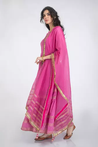 Taffy pink kurta set