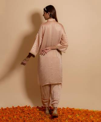 Rose beige kurta set 2