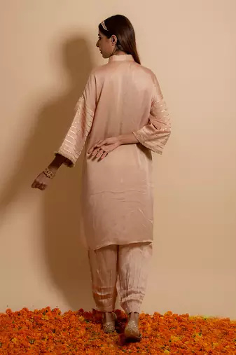 Rose beige kurta set