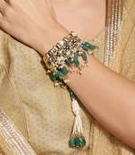 White square polki pochi bracelet