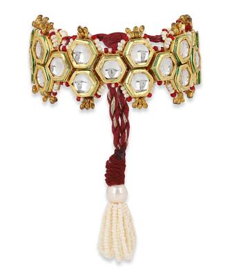 Red honeycomb pochi bracelet 4