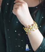 Blue honeycomb pochi bracelet