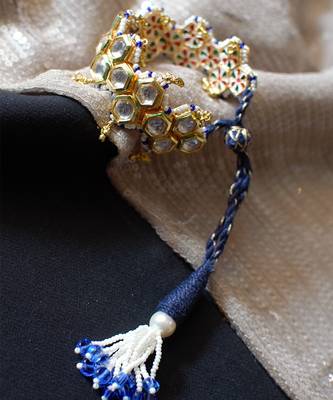 Blue honeycomb pochi bracelet 2