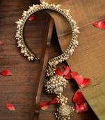 Silver mogra tassel kada