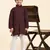 Maroon Stripes Cotton Jacquard Kurta Pajama Set for Boys\\Traditional Wear