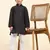 Black Stripes Cotton Jacquard Kurta Pajama Set for Boys\\Traditional Wear