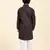 Black Stripes Cotton Jacquard Kurta Pajama Set for Boys\\Traditional Wear