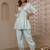 Dolane women's sky blue color muslin embroidery and mirror work aliya cut co-ord set (doln-aliya-02-skyblue)