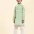Green Floral Cotton Jacquard Kurta Pajama Set for Boys Ethnic Wear