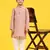 Pink Floral Cotton Jacquard Kurta Pajama Set for Boys Ethnic Wear