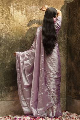 Lilac Tissue Saree 3