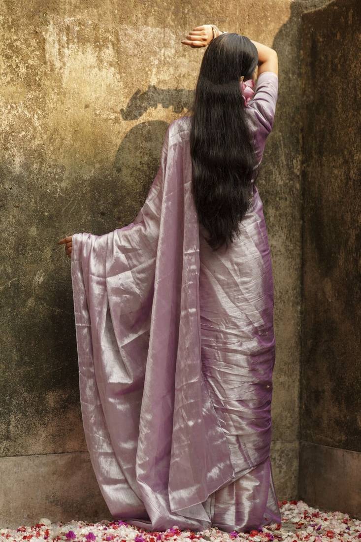 Lilac Tissue Saree