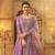 Lavender Embroidered Dola Silk Aanarakali Floor Length Suit