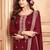 Maroon Embroidered Designer Salwar Suit