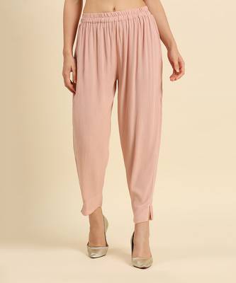 Pink crepe wrinkle short straight style kurta set 5