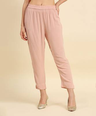 Pink crepe wrinkle kurta set 5
