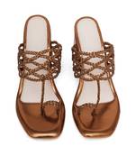 Gold antique mettalic heel