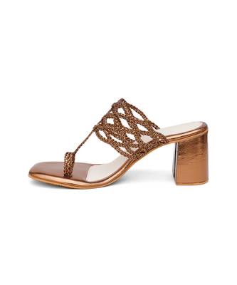Gold antique mettalic heel 3