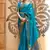 Sky Blue Kalandi Latest kanjivaram silk blend Saree With Blouse For Women