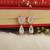 Sterling Silver Based Splendid AD Studded Rose Gold Earrings By Shaalin Jewellery