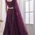 WINE  DORI & ZARKAN EMBROIDERED SOFT NET FESTIVE BRIDAL WEDDING & PARTY WEAR SEMI STITCHED LEHENGA