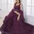 WINE  DORI & ZARKAN EMBROIDERED SOFT NET FESTIVE BRIDAL WEDDING & PARTY WEAR SEMI STITCHED LEHENGA